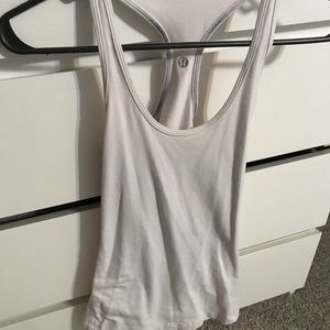 White Lululemon Racerback Tank Top
